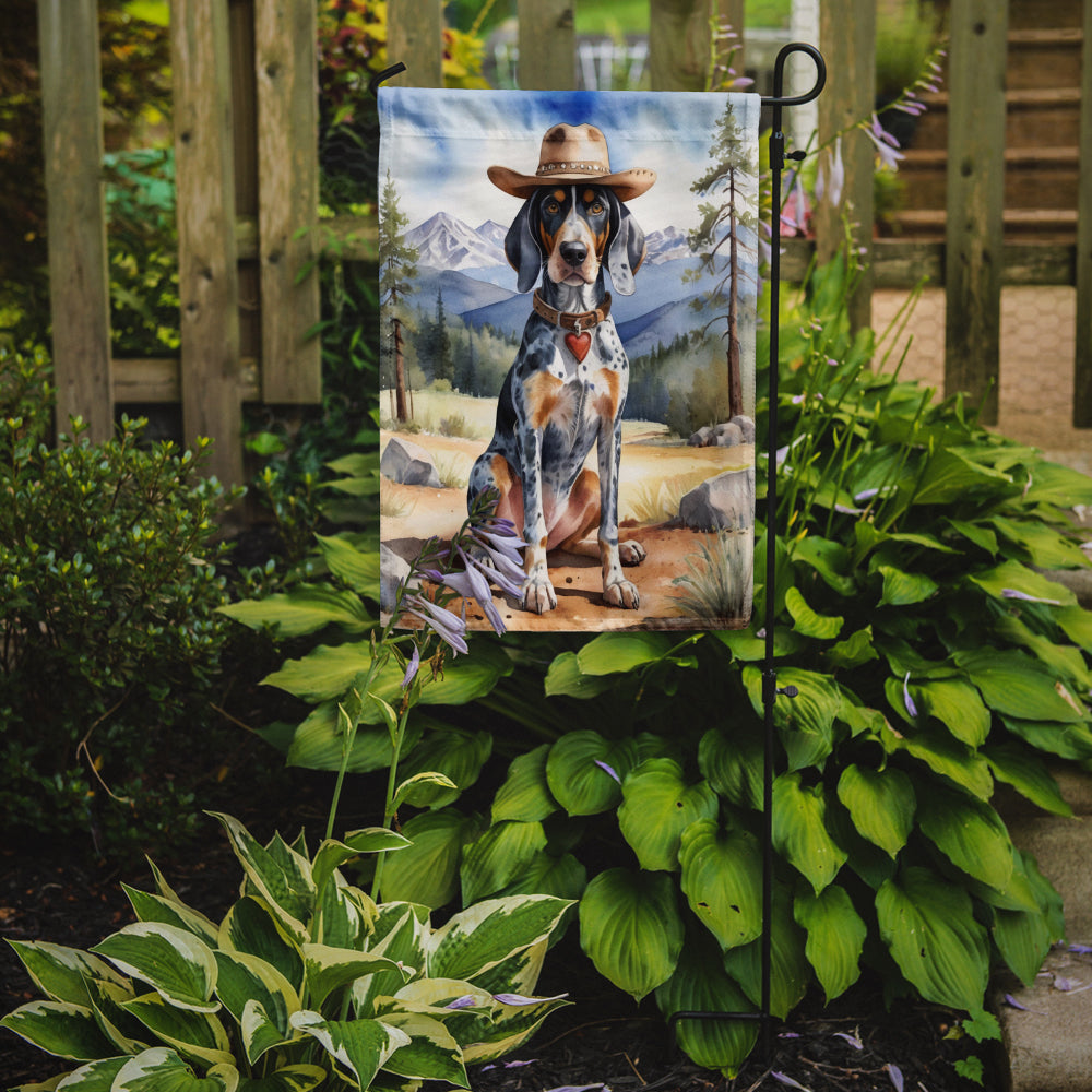 Buy this Bluetick Coonhound Cowboy Welcome Garden Flag