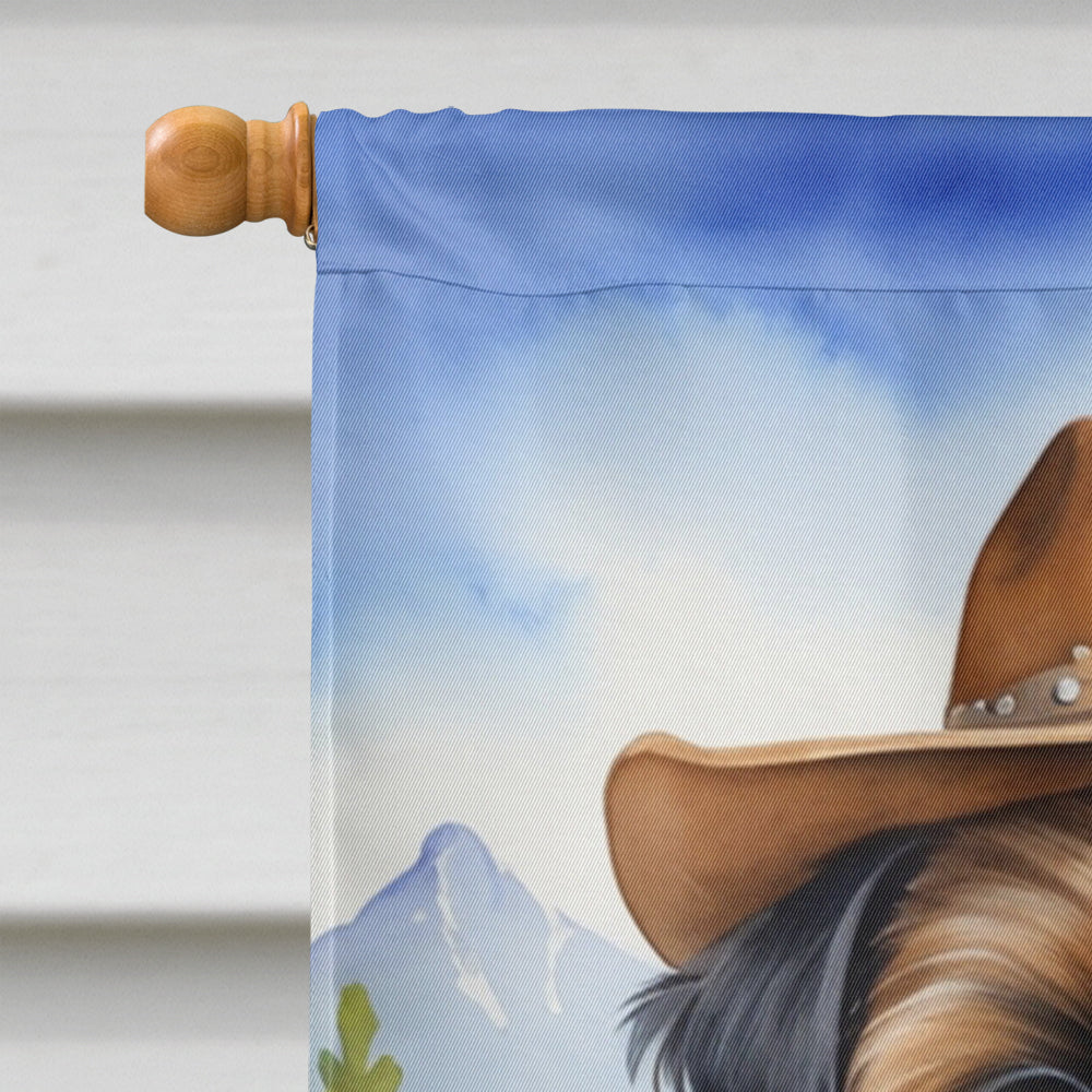 Brussels Griffon Cowboy Welcome House Flag