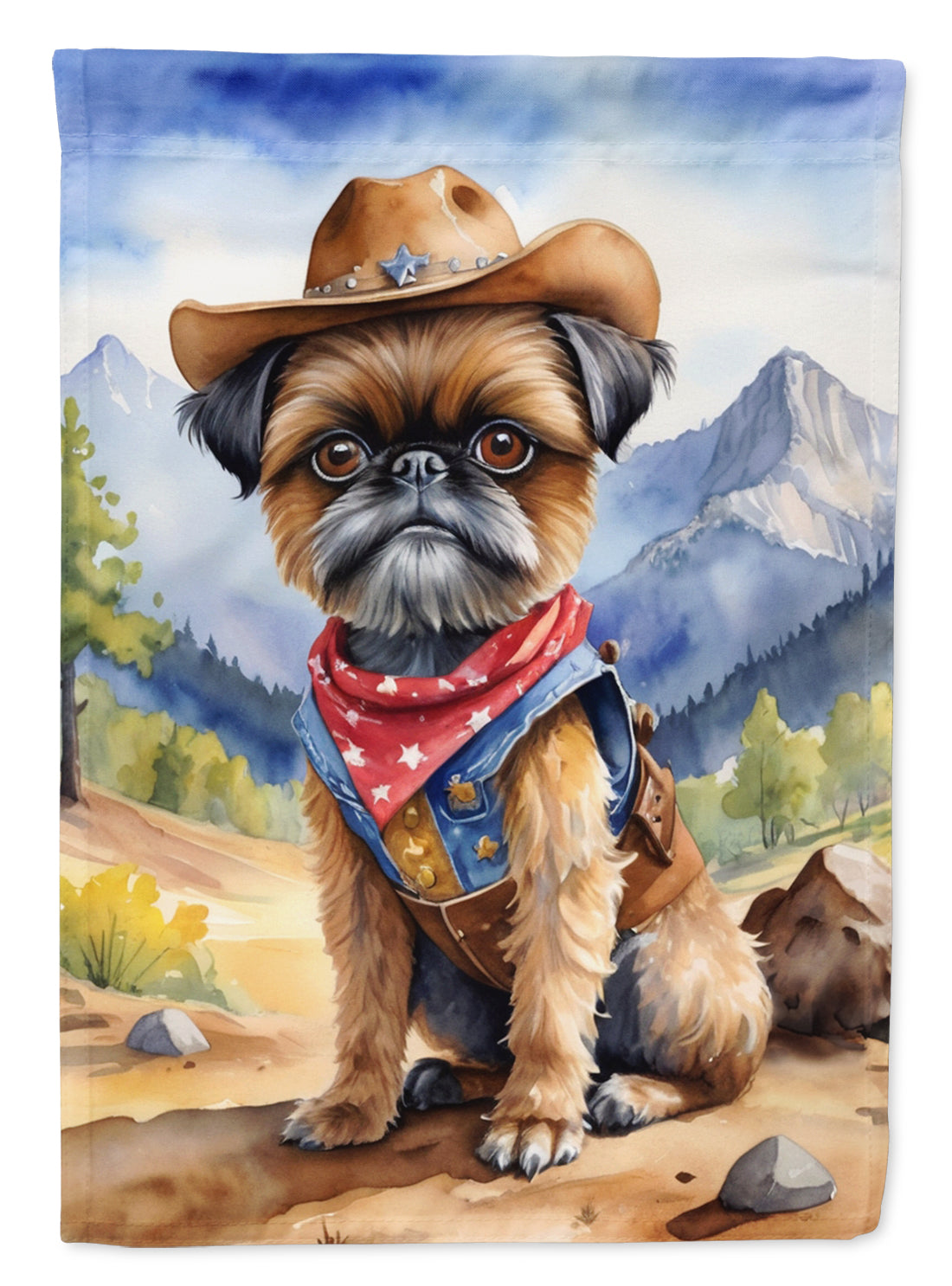 Buy this Brussels Griffon Cowboy Welcome Garden Flag