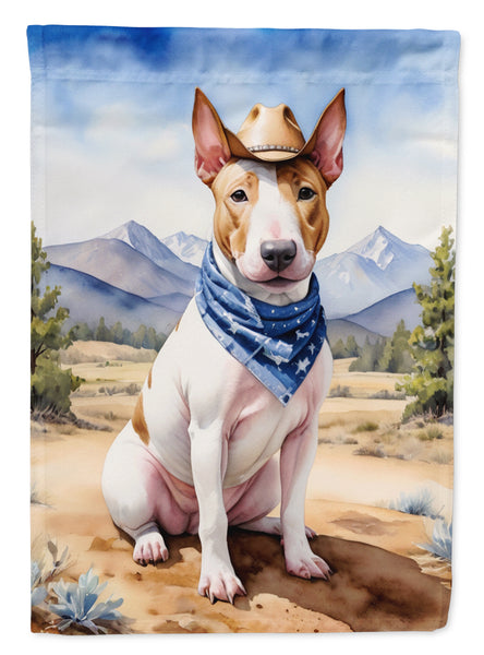 Buy this Bull Terrier Cowboy Welcome House Flag
