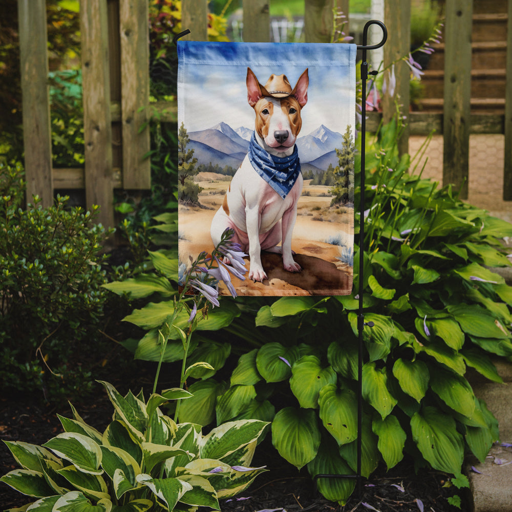 Buy this Bull Terrier Cowboy Welcome Garden Flag