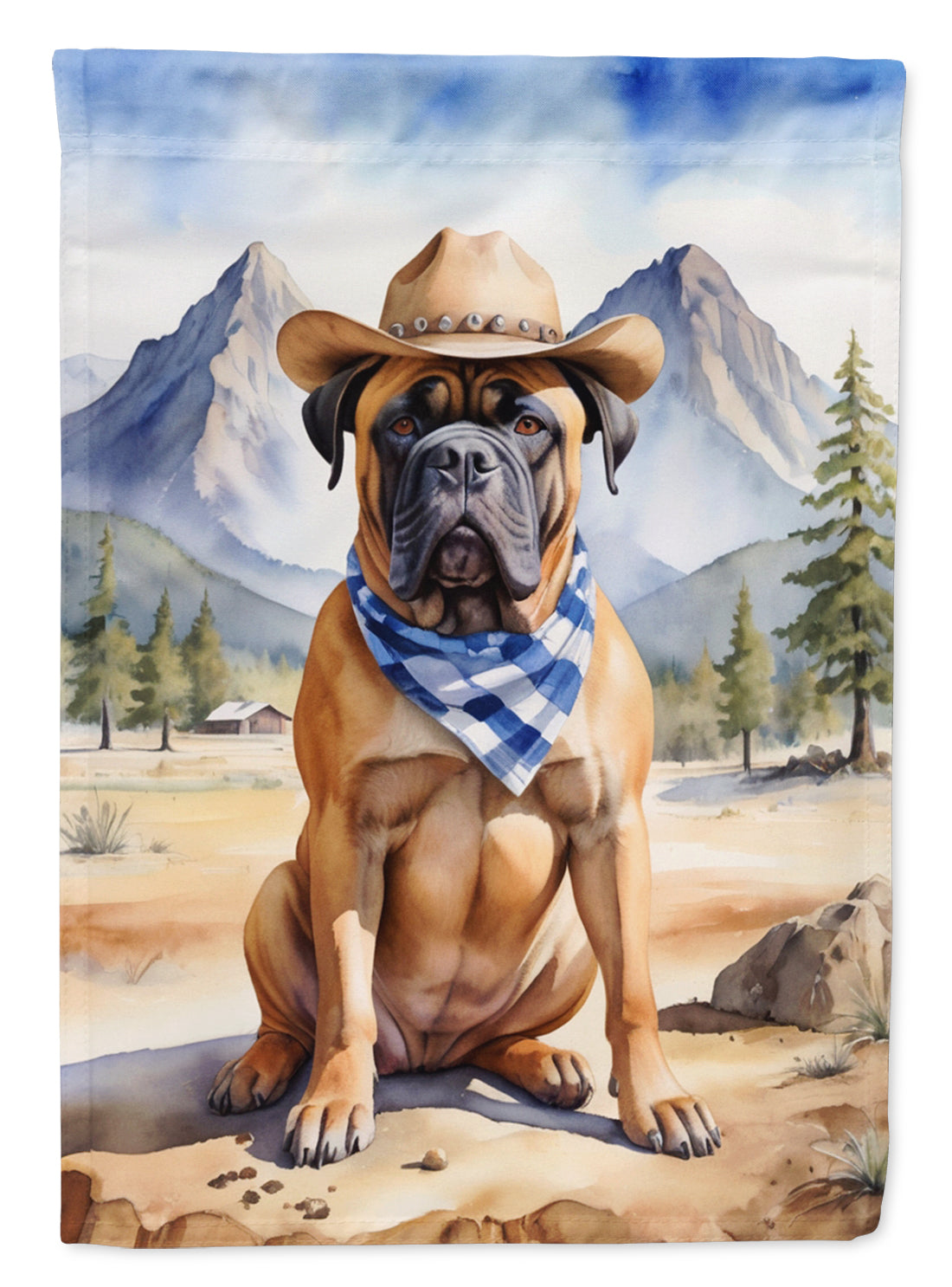 Buy this Bullmastiff Cowboy Welcome House Flag