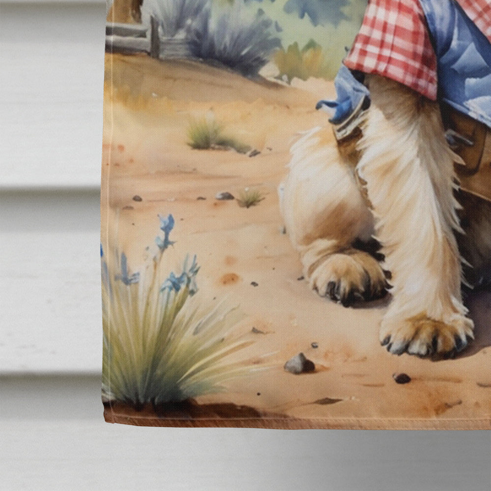Cairn Terrier Cowboy Welcome House Flag