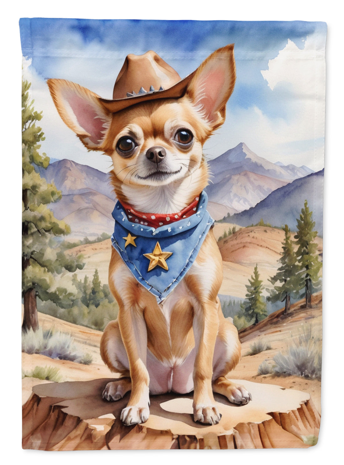Buy this Chihuahua Cowboy Welcome House Flag