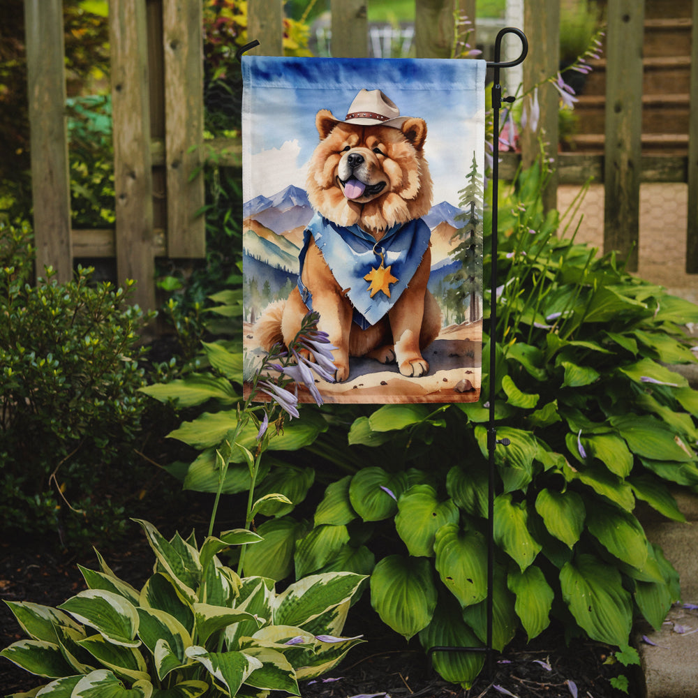 Chow Chow Cowboy Welcome Garden Flag