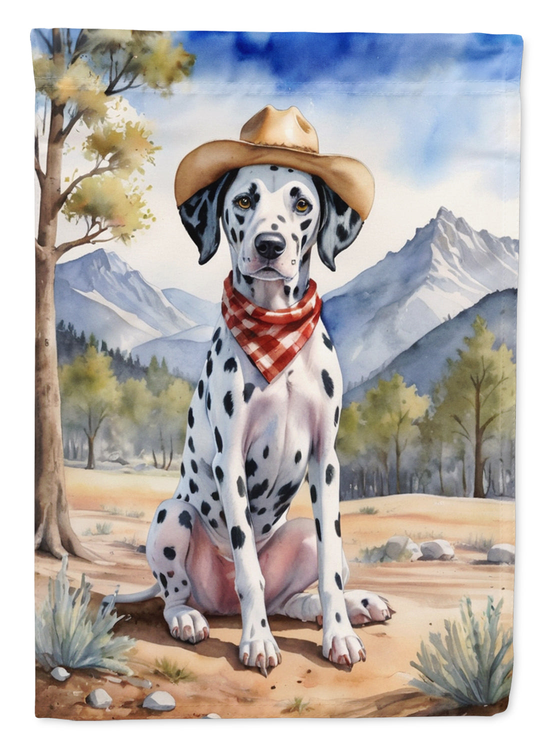 Buy this Dalmatian Cowboy Welcome House Flag