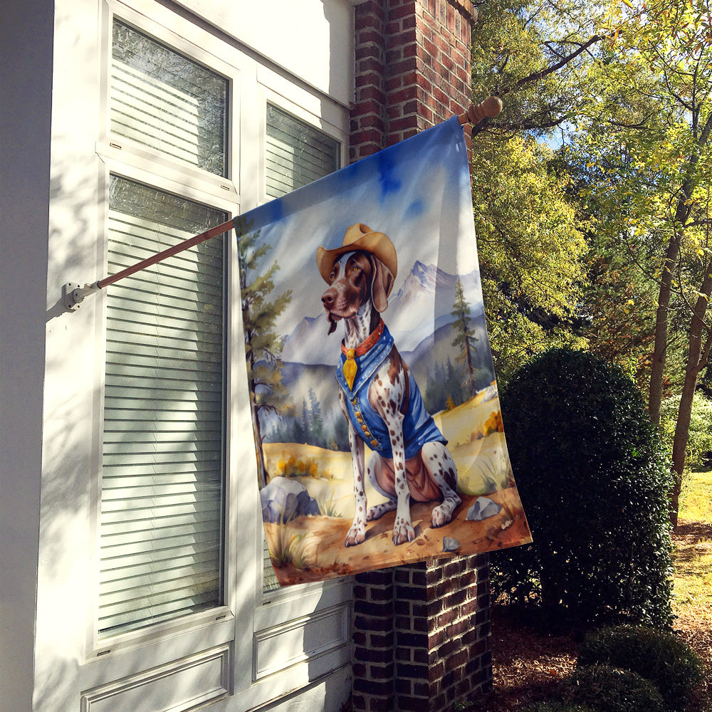 Buy this German Shorthaired Pointer Cowboy Welcome House Flag