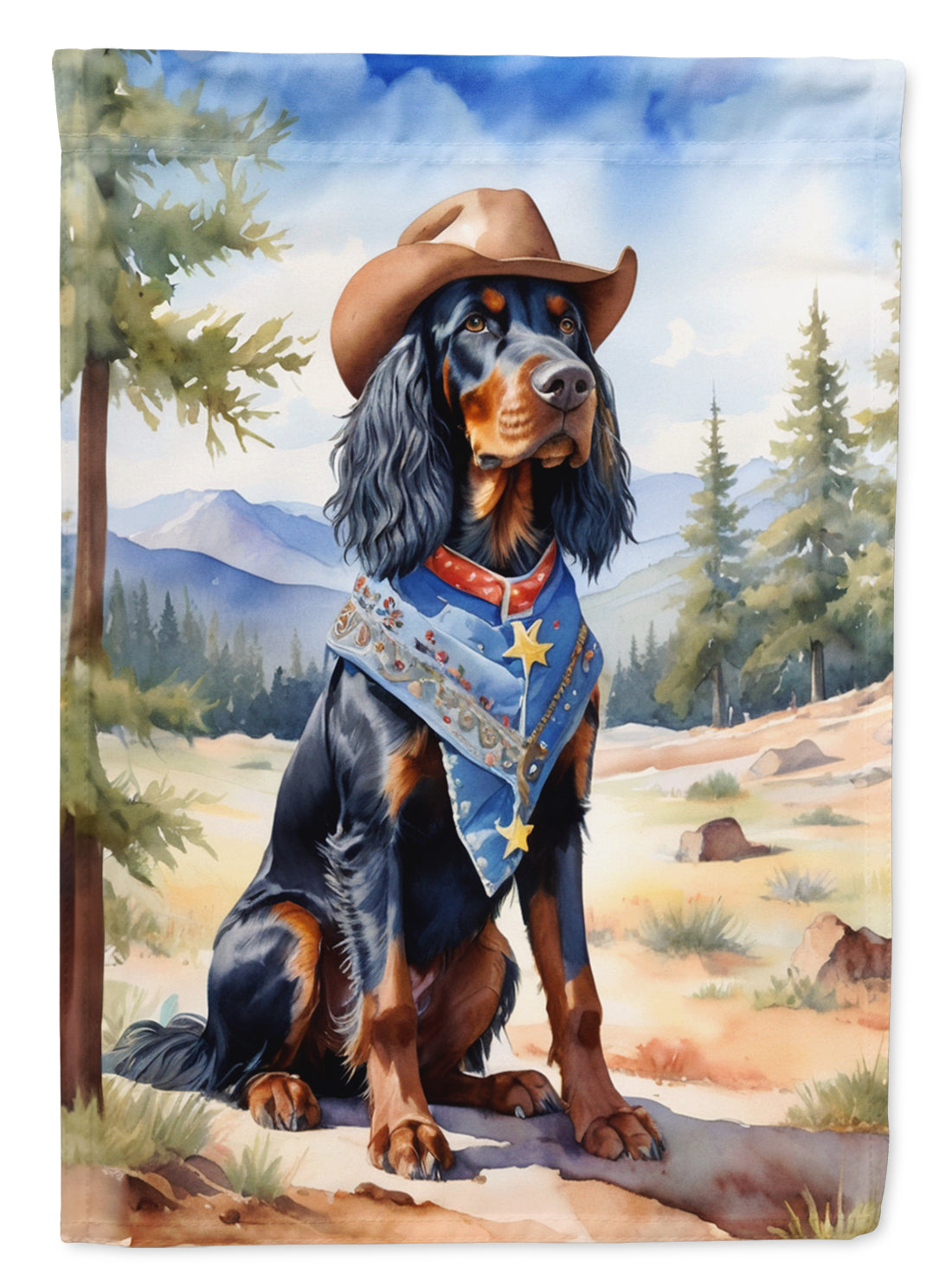 Buy this Gordon Setter Cowboy Welcome House Flag