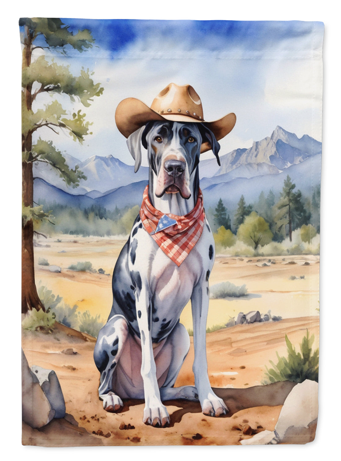Buy this Great Dane Cowboy Welcome House Flag