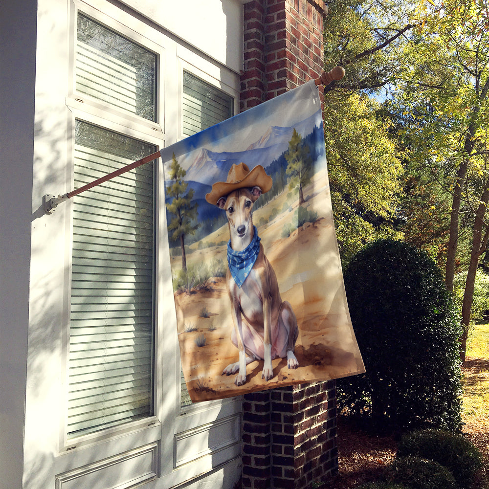 Greyhound Cowboy Welcome House Flag