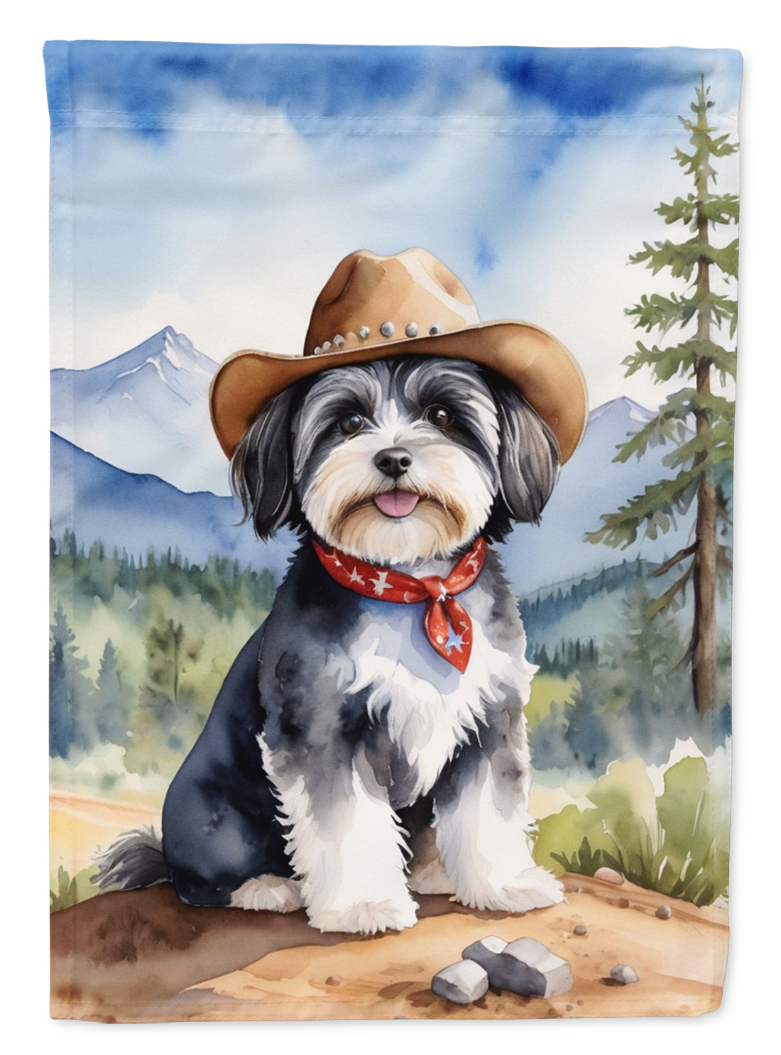 Buy this Havanese Cowboy Welcome House Flag