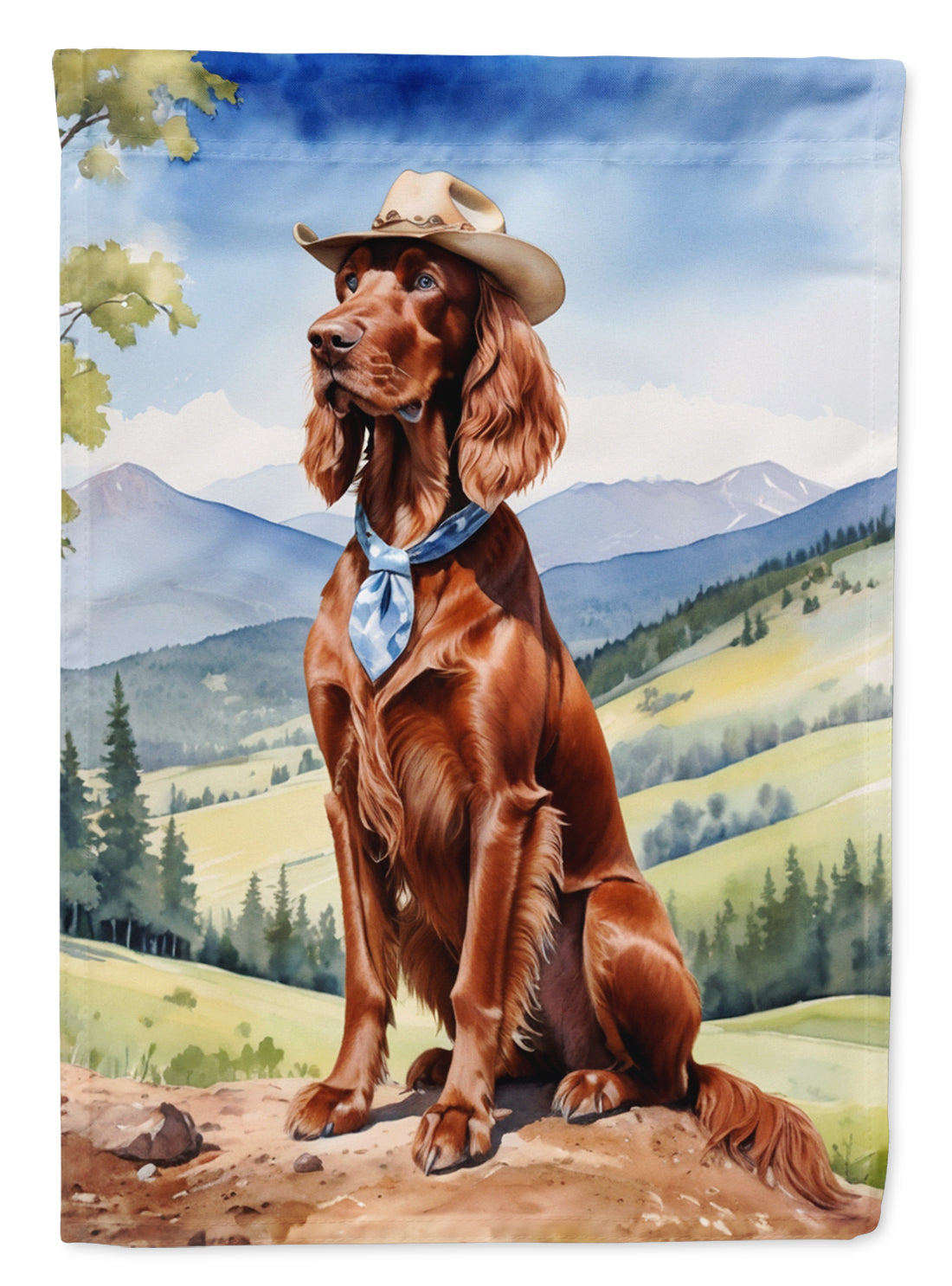 Buy this Irish Setter Cowboy Welcome House Flag