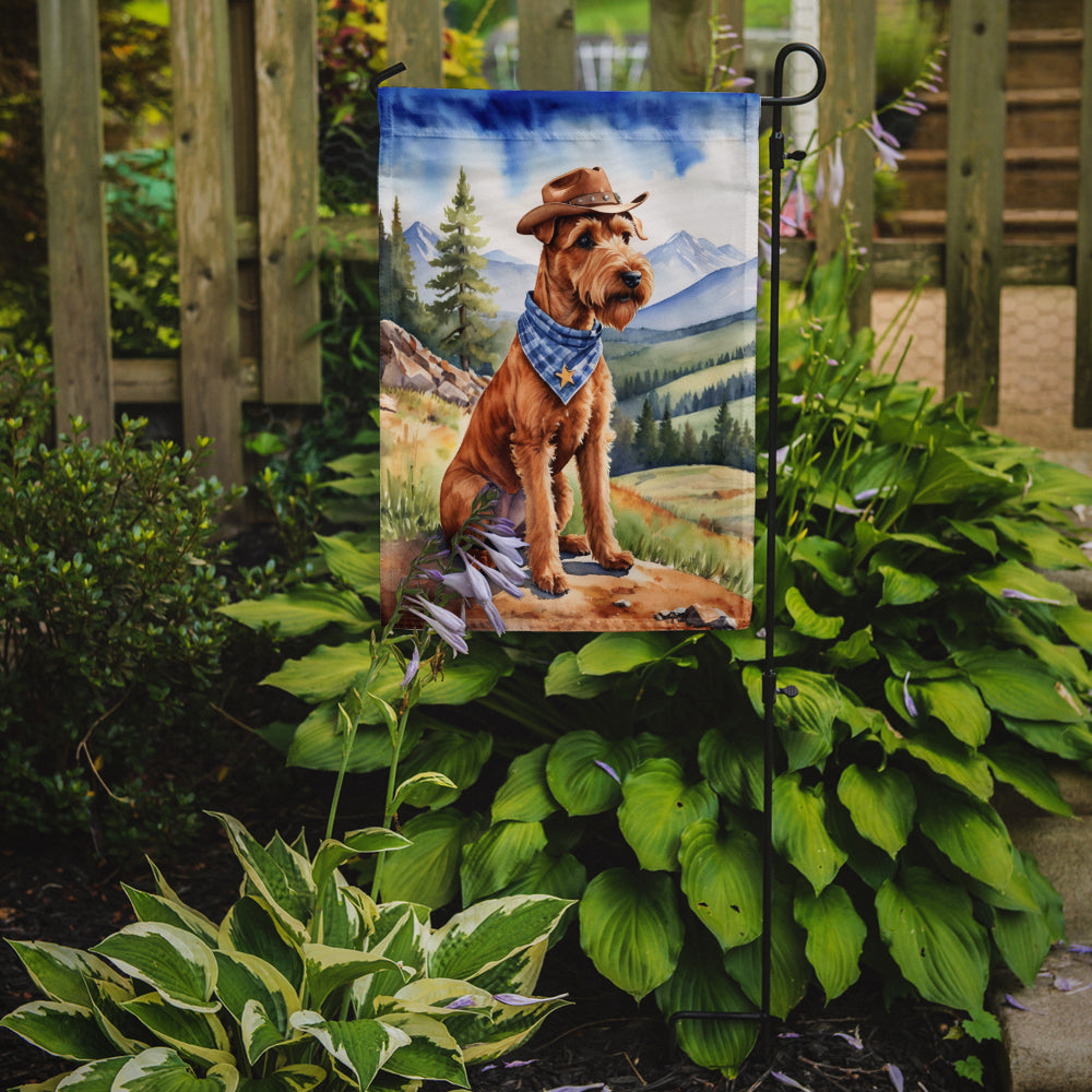 Buy this Irish Terrier Cowboy Welcome Garden Flag
