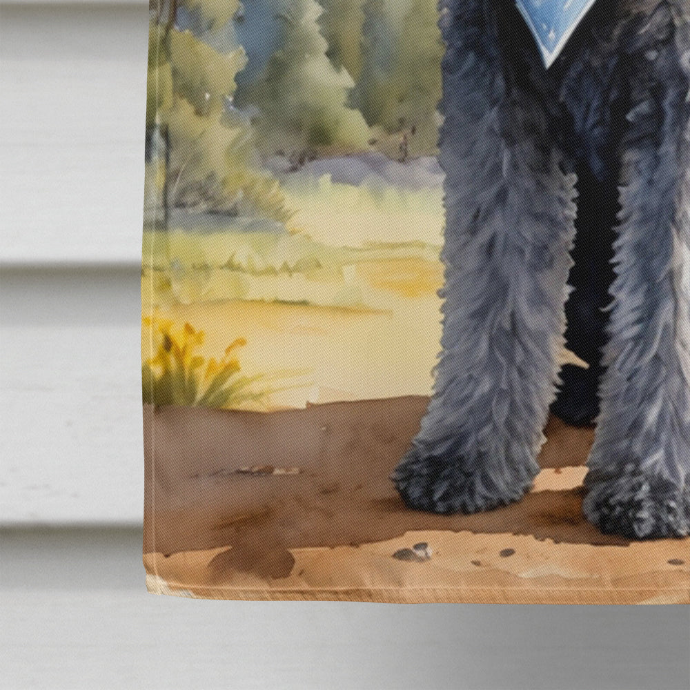 Kerry Blue Terrier Cowboy Welcome House Flag