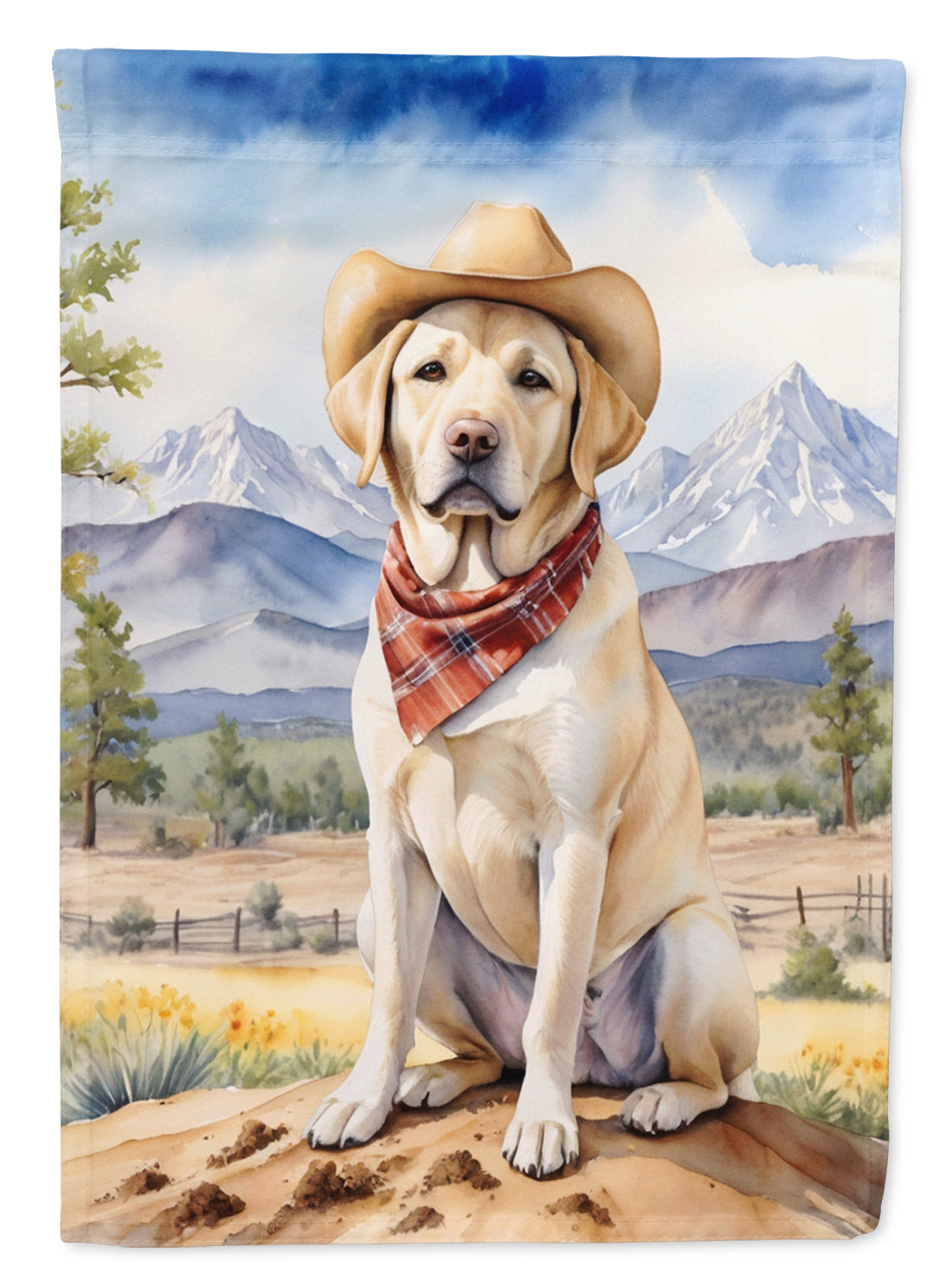 Buy this Labrador Retriever Cowboy Welcome House Flag