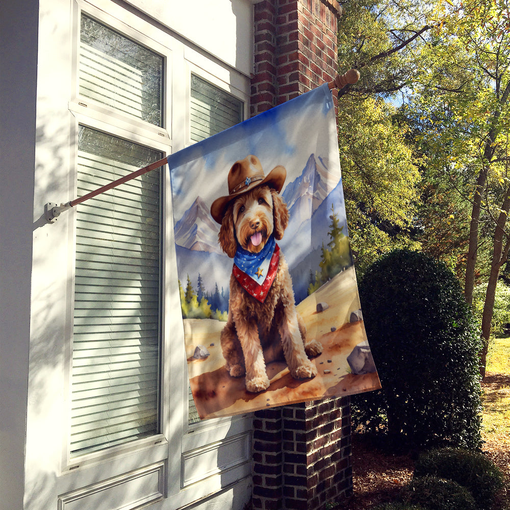 Buy this Labradoodle Cowboy Welcome House Flag