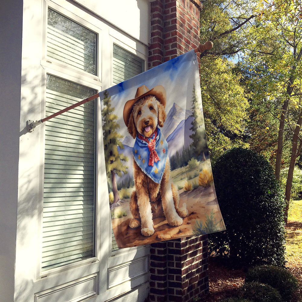 Buy this Labradoodle Cowboy Welcome House Flag