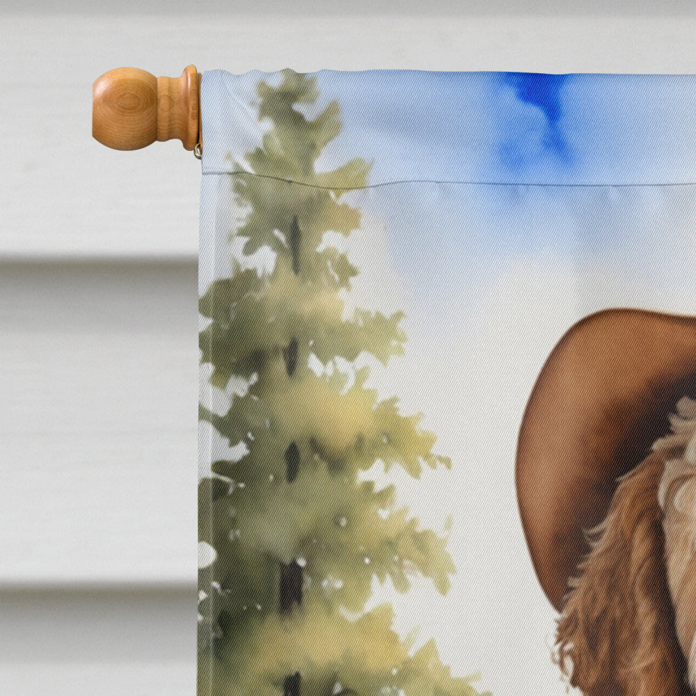 Labradoodle Cowboy Welcome House Flag