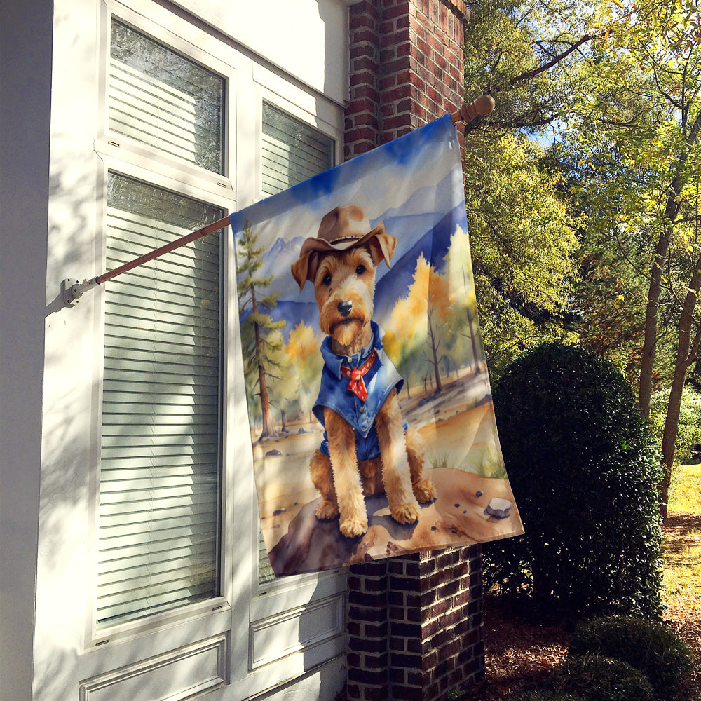 Lakeland Terrier Cowboy Welcome House Flag