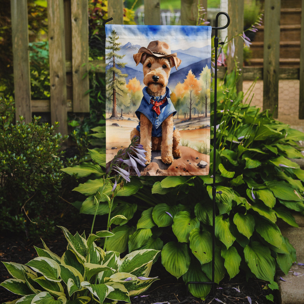 Lakeland Terrier Cowboy Welcome Garden Flag