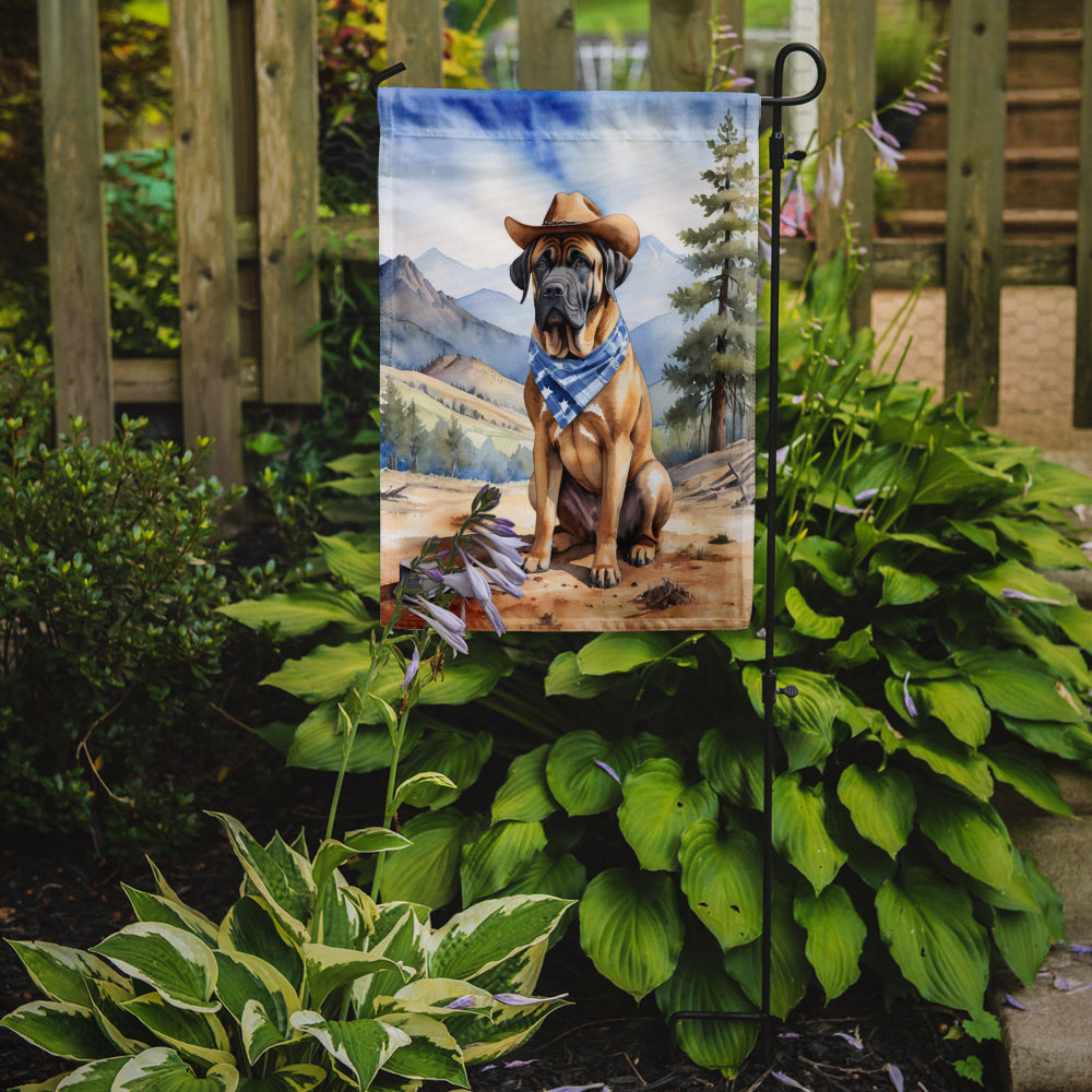 Mastiff Cowboy Welcome Garden Flag