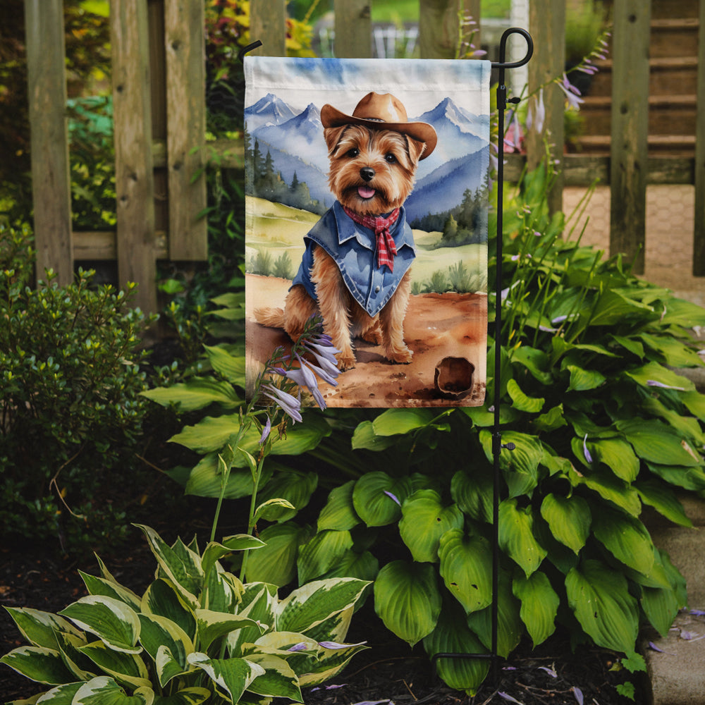 Norfolk Terrier Cowboy Welcome Garden Flag