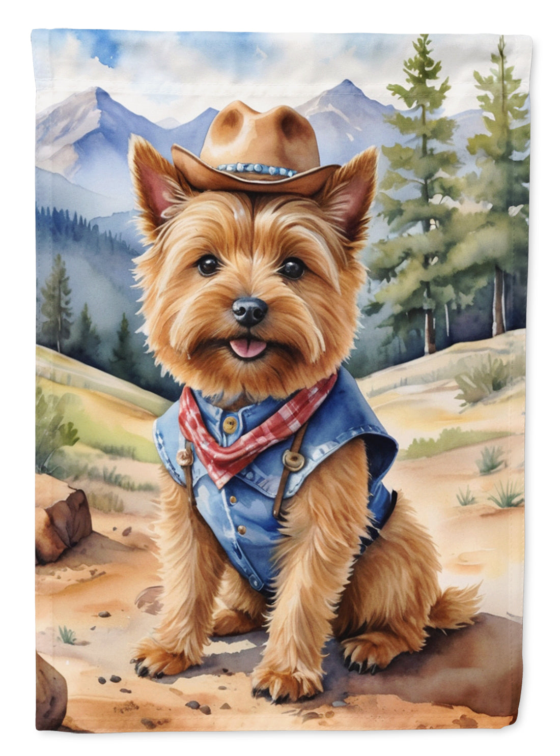 Buy this Norwich Terrier Cowboy Welcome House Flag