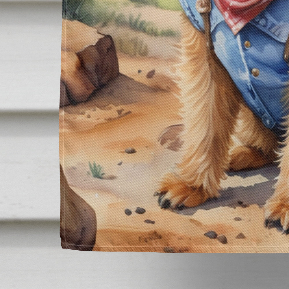 Norwich Terrier Cowboy Welcome House Flag