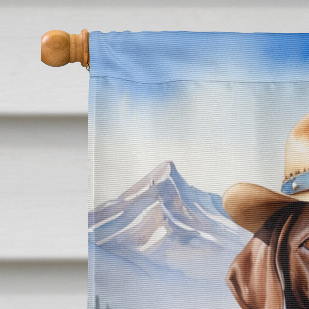 Pointer Cowboy Welcome House Flag