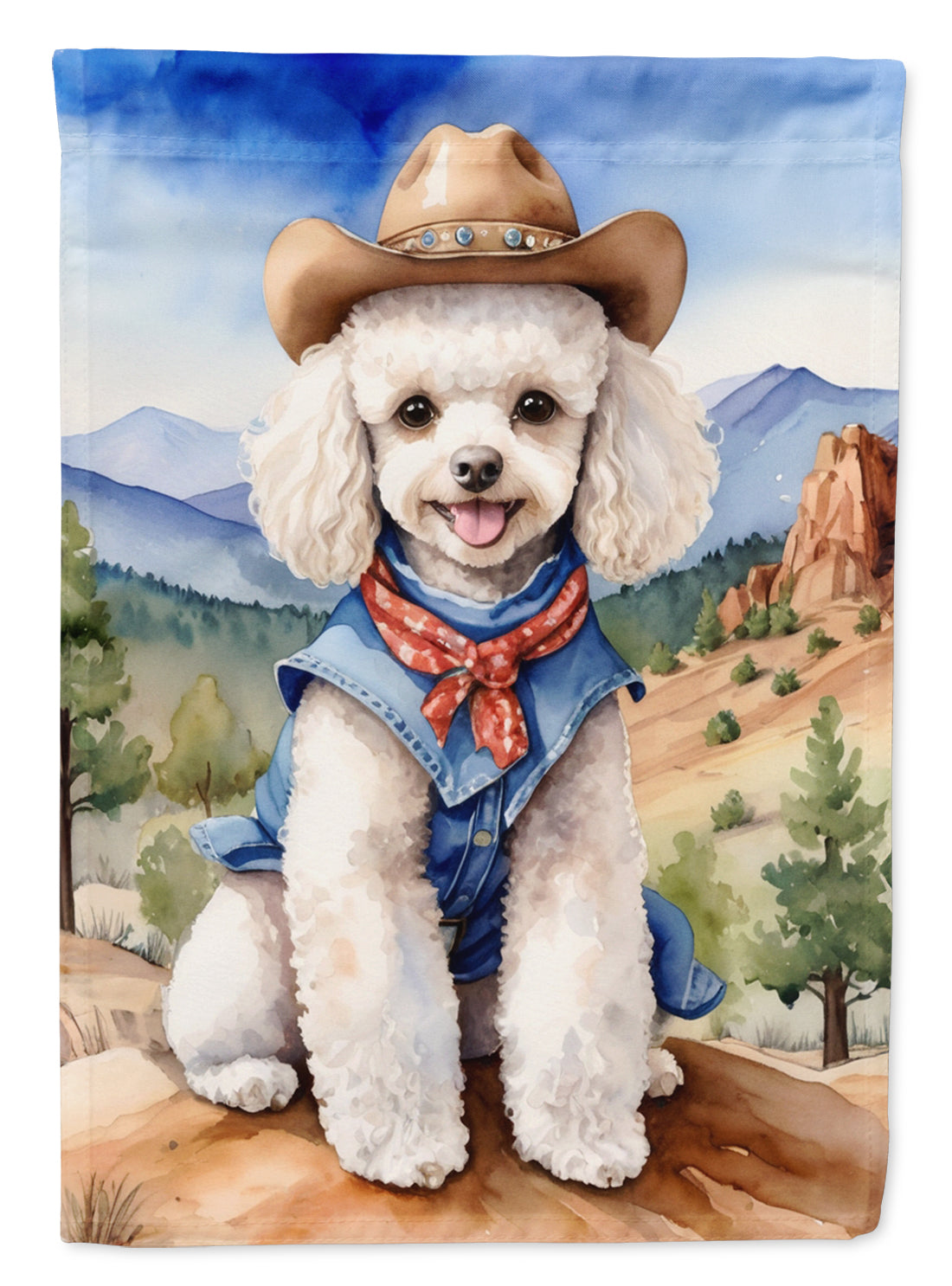 Buy this Poodle Cowboy Welcome House Flag