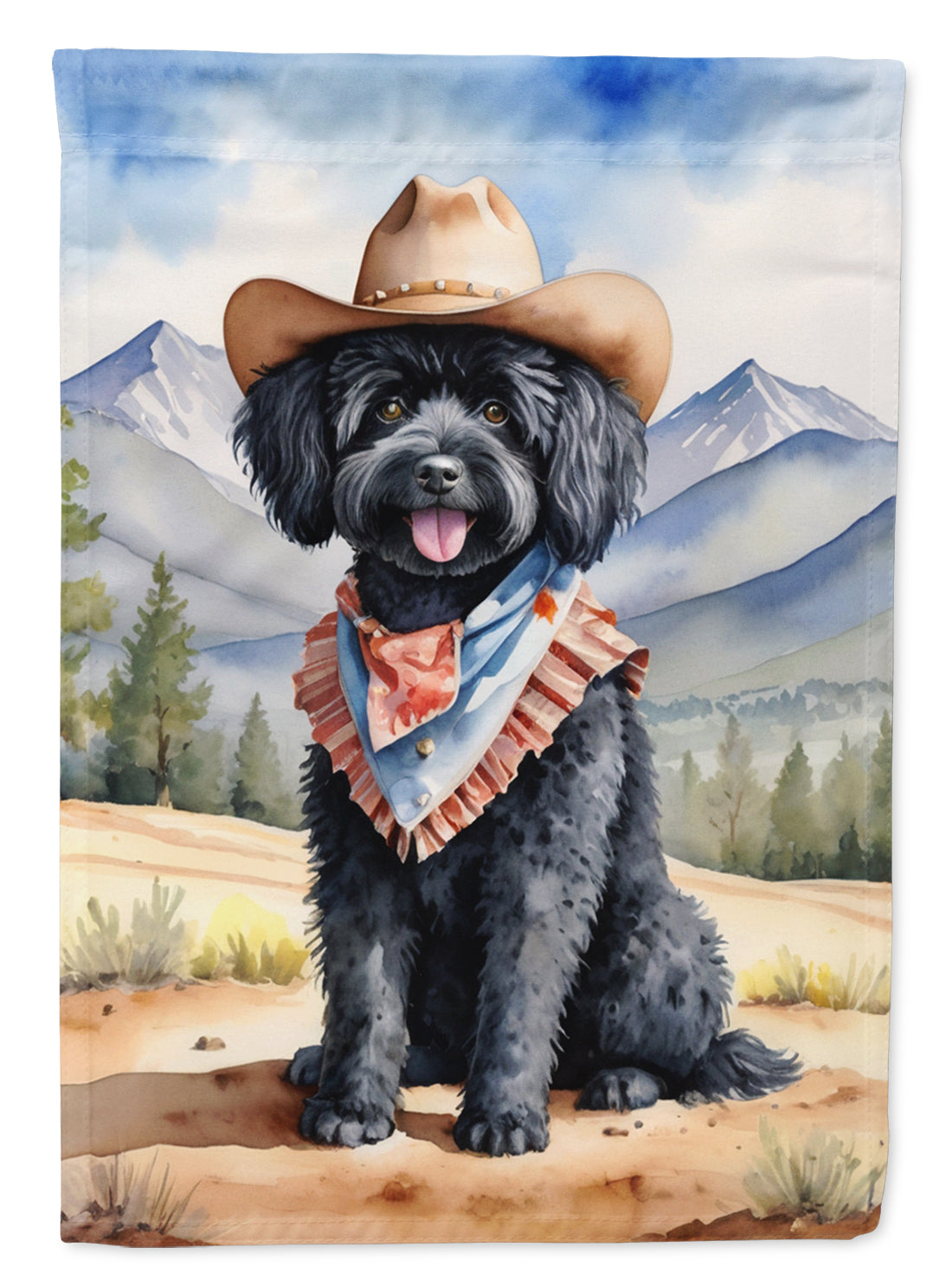 Buy this Puli Cowboy Welcome House Flag
