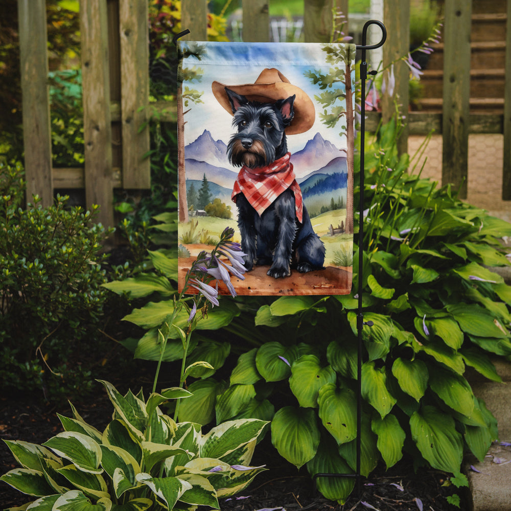 Scottish Terrier Cowboy Welcome Garden Flag