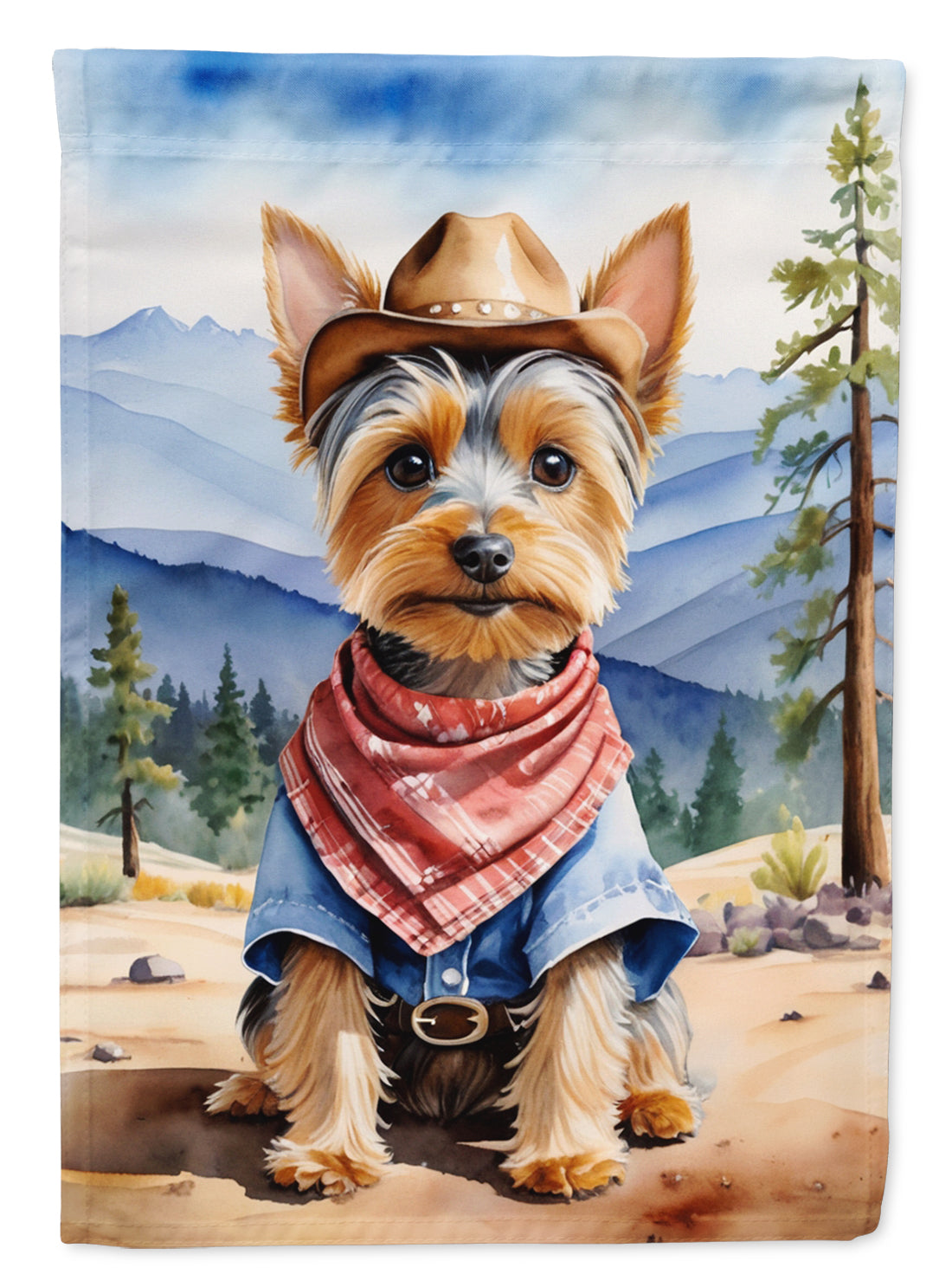Buy this Silky Terrier Cowboy Welcome House Flag