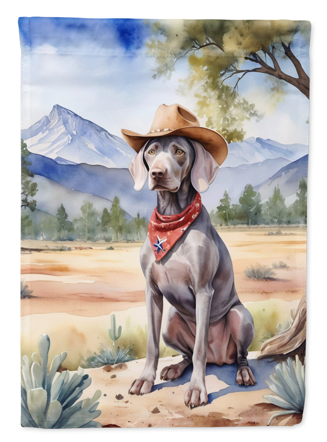 Buy this Weimaraner Cowboy Welcome House Flag