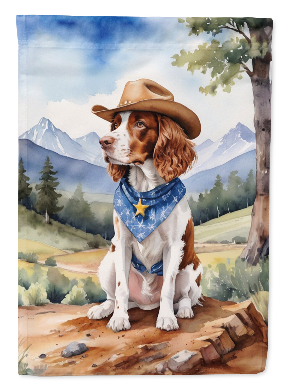 Buy this Welsh Springer Spaniel Cowboy Welcome House Flag