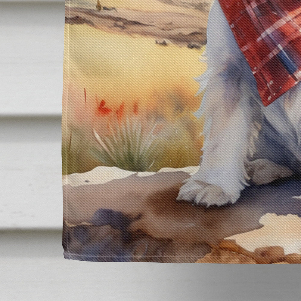 Westie Cowboy Welcome House Flag