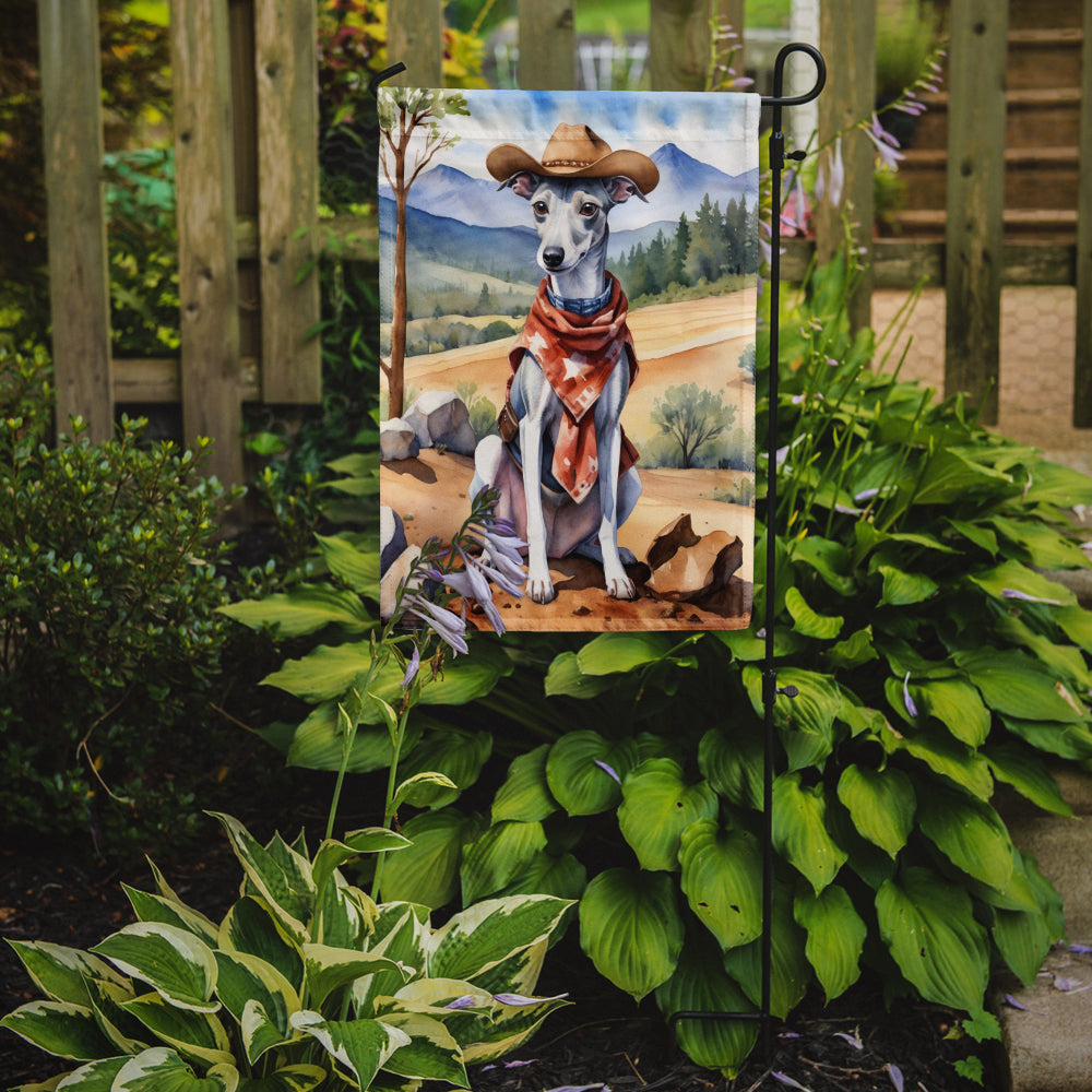 Buy this Whippet Cowboy Welcome Garden Flag
