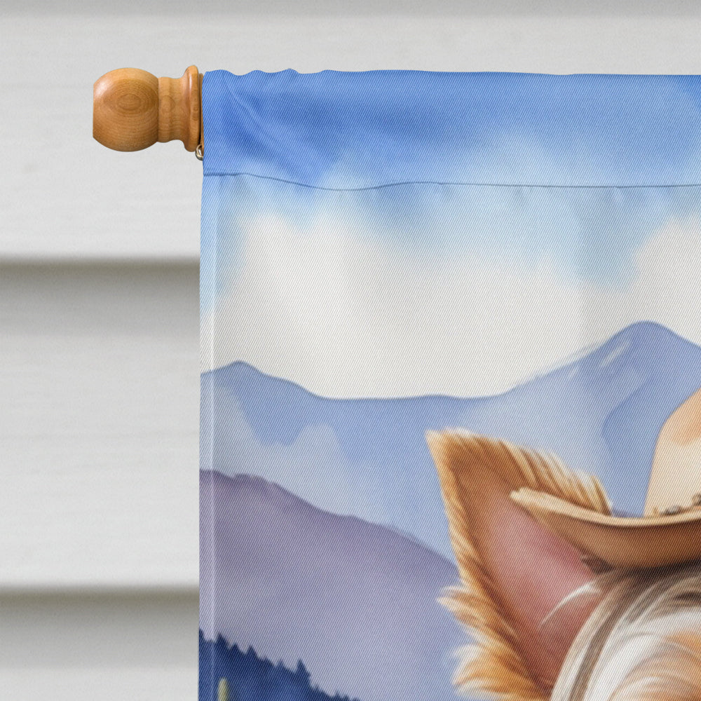 Yorkshire Terrier Yorkie Cowboy Welcome House Flag