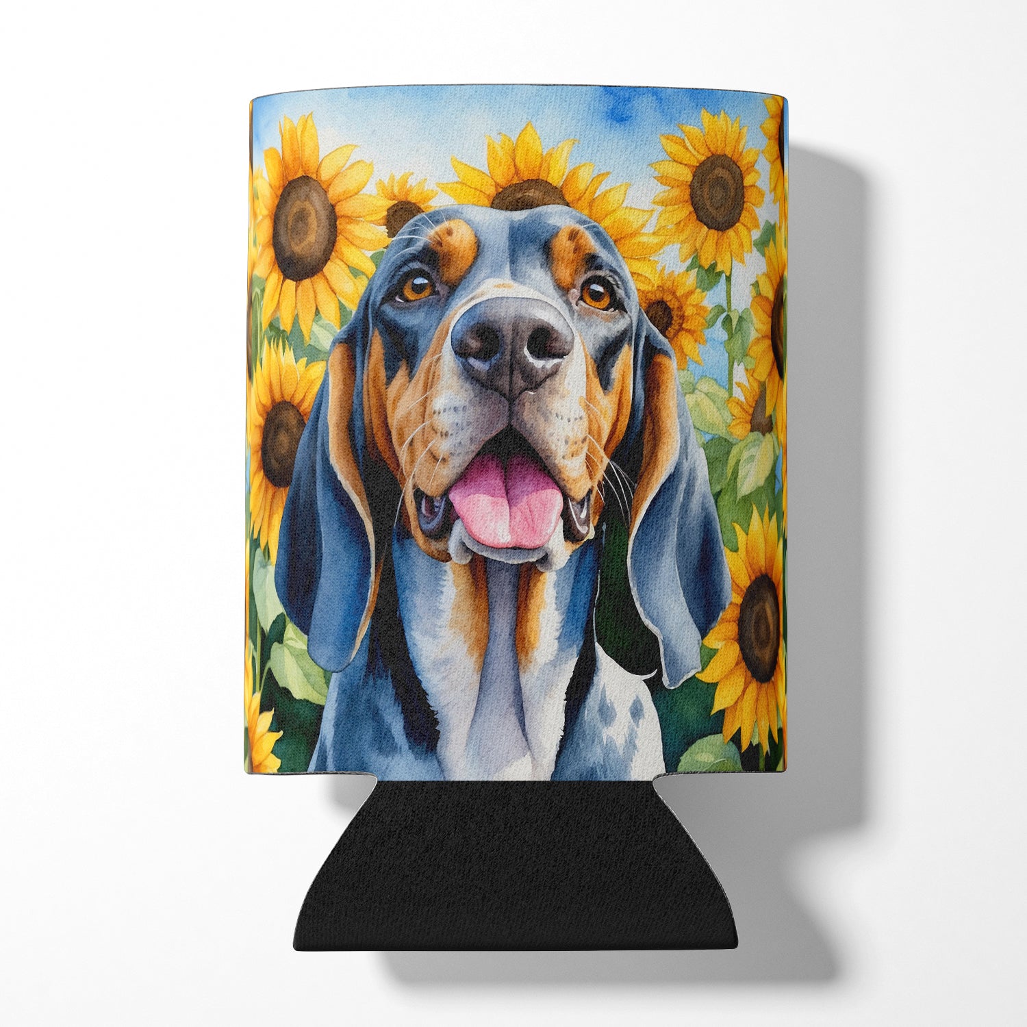 Buy this American English Coonhound in Sunflowers Can or Bottle Hugger