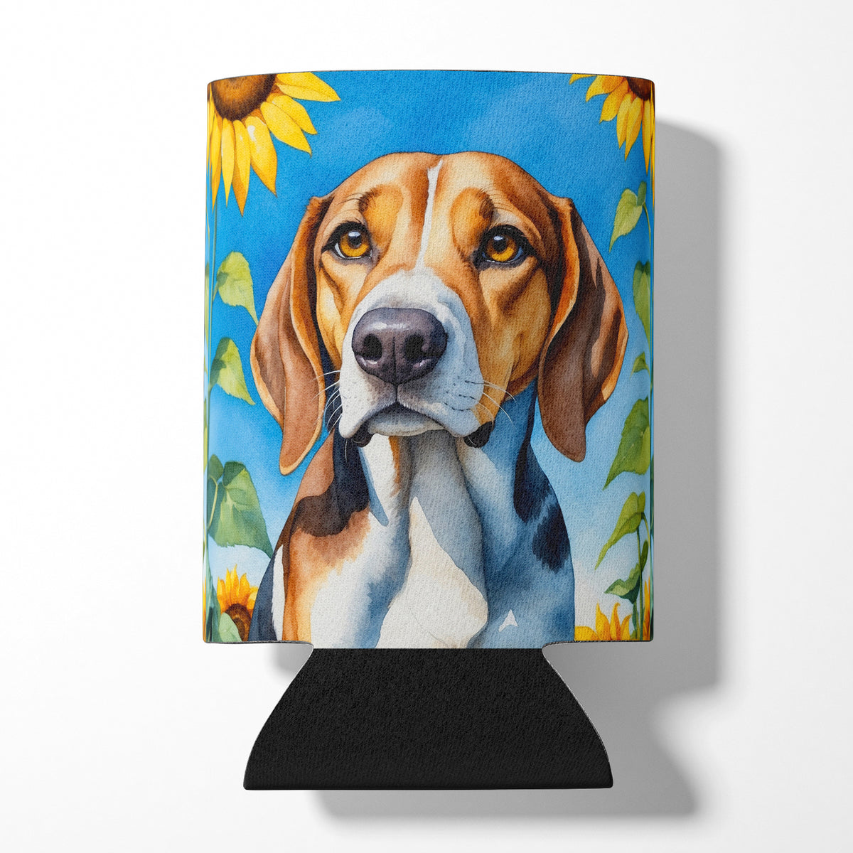 Buy this American Foxhound in Sunflowers Can or Bottle Hugger