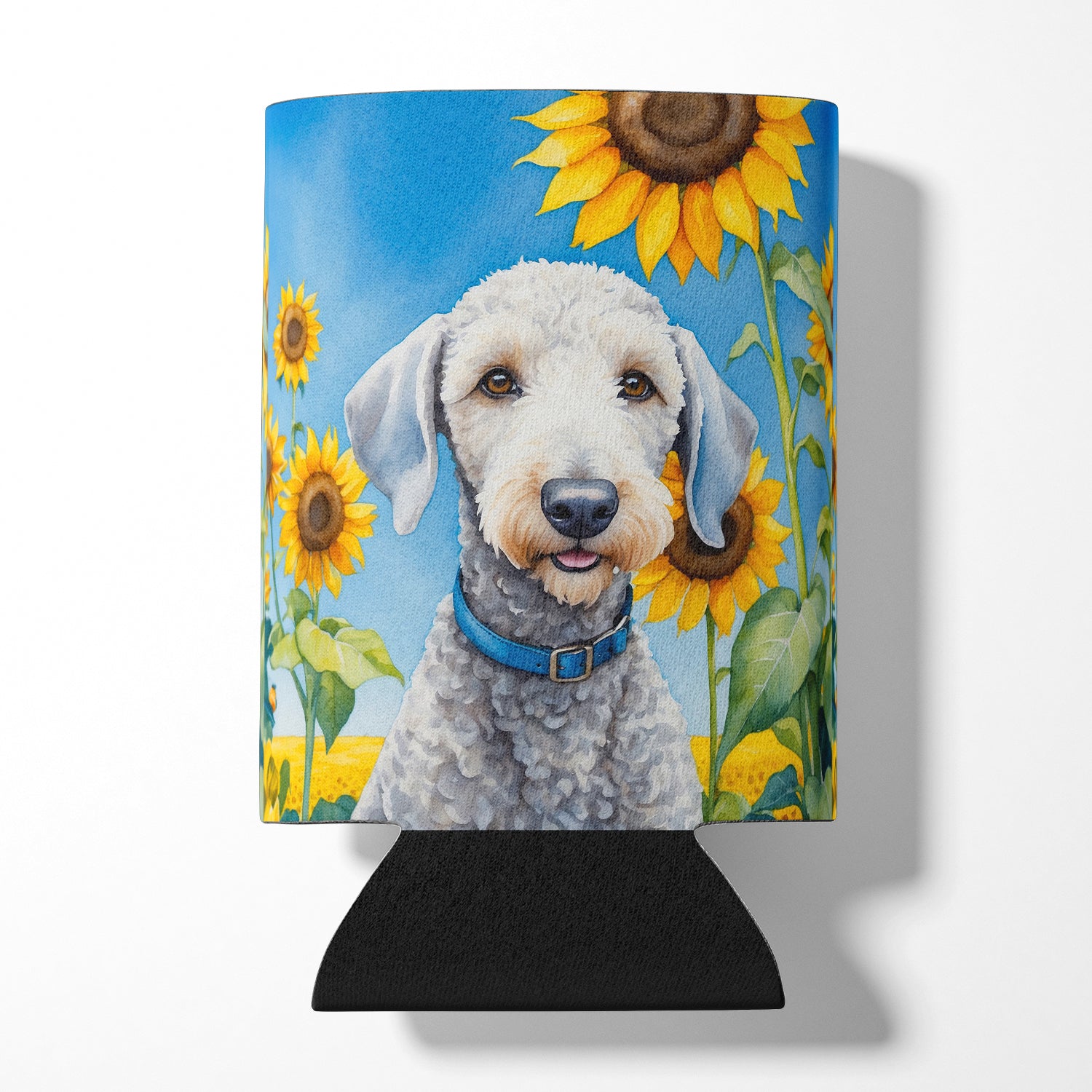 Buy this Bedlington Terrier in Sunflowers Can or Bottle Hugger