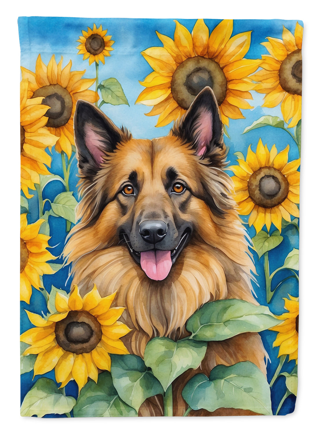 Buy this Belgian Tervuren in Sunflowers Garden Flag