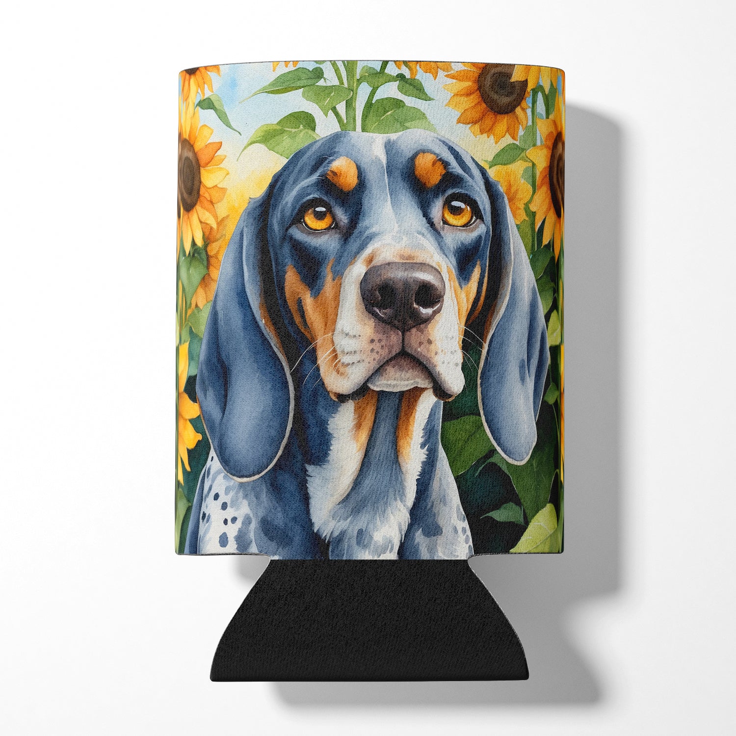 Buy this Bluetick Coonhound in Sunflowers Can or Bottle Hugger