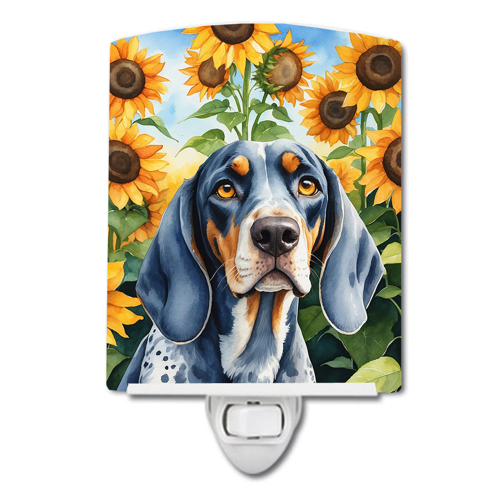Buy this Bluetick Coonhound in Sunflowers Ceramic Night Light