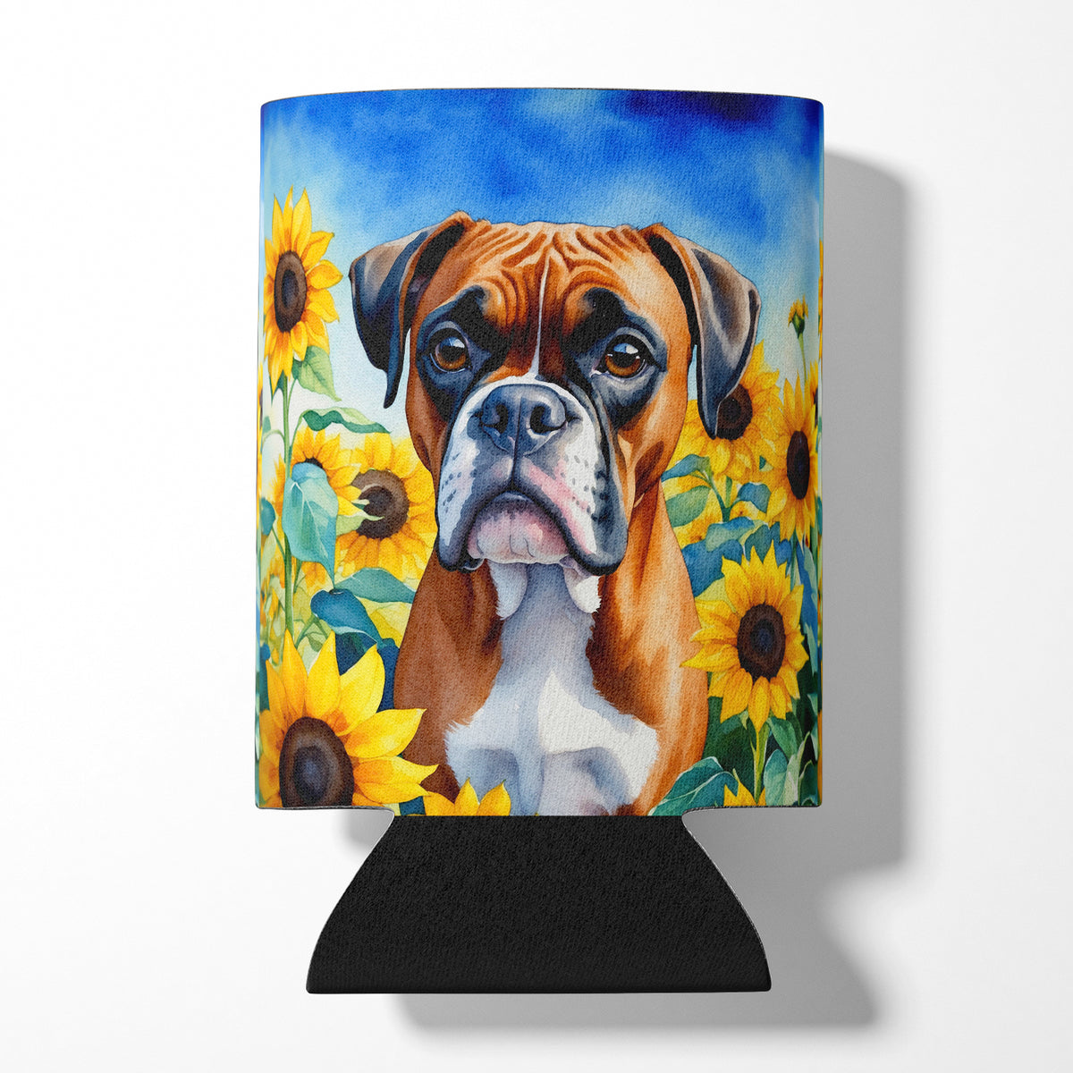 Buy this Boxer in Sunflowers Can or Bottle Hugger