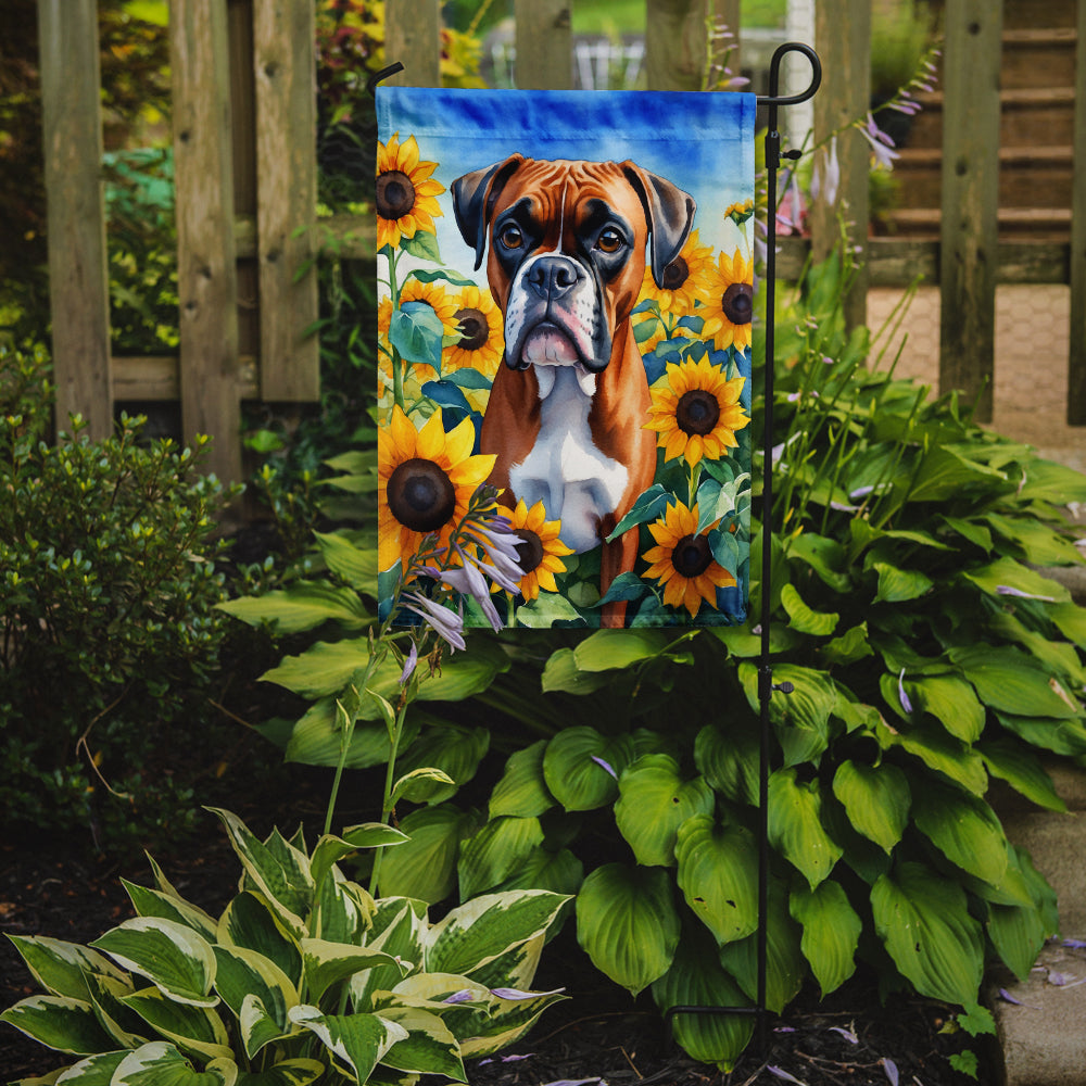 Buy this Boxer in Sunflowers Garden Flag