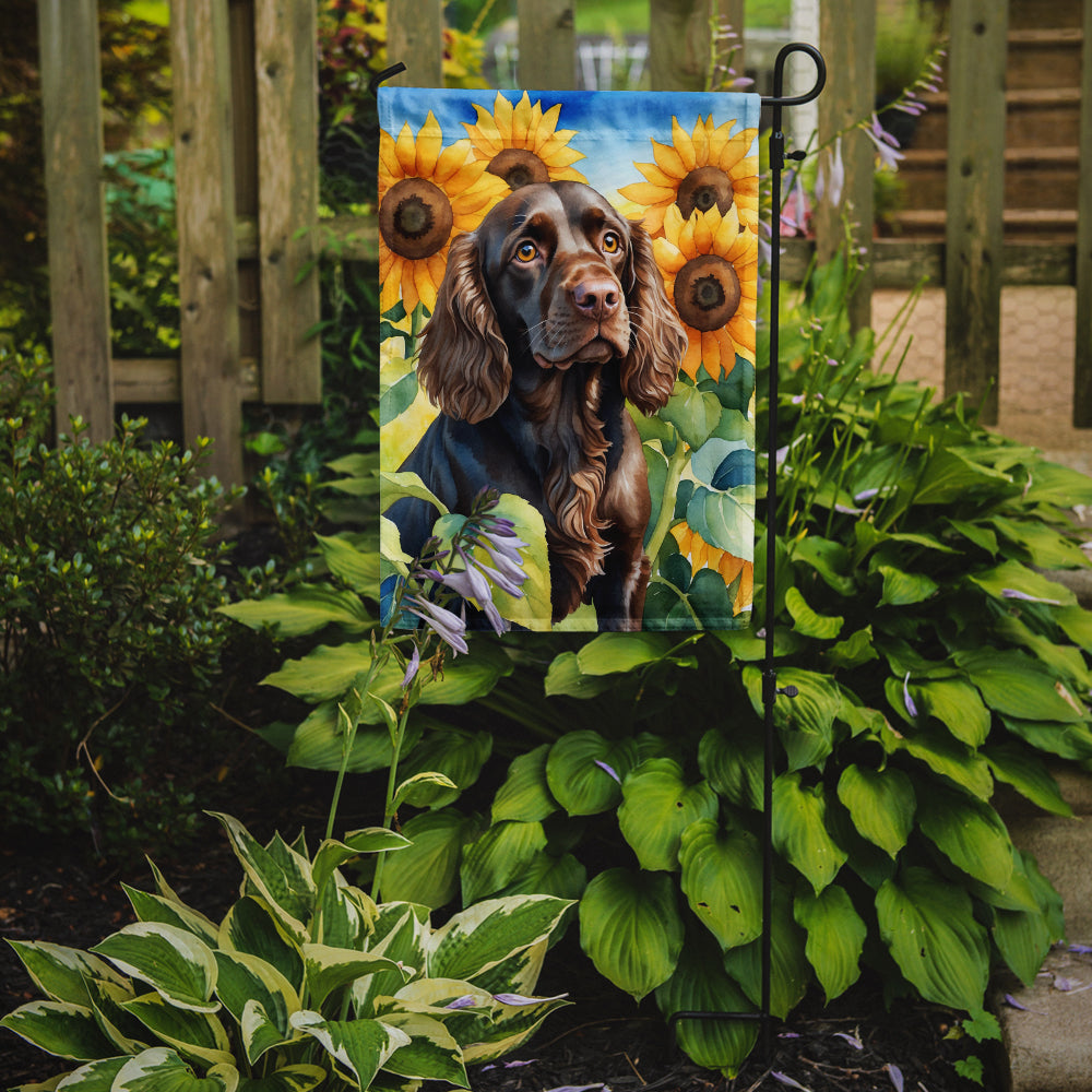 Buy this Boykin Spaniel in Sunflowers Garden Flag