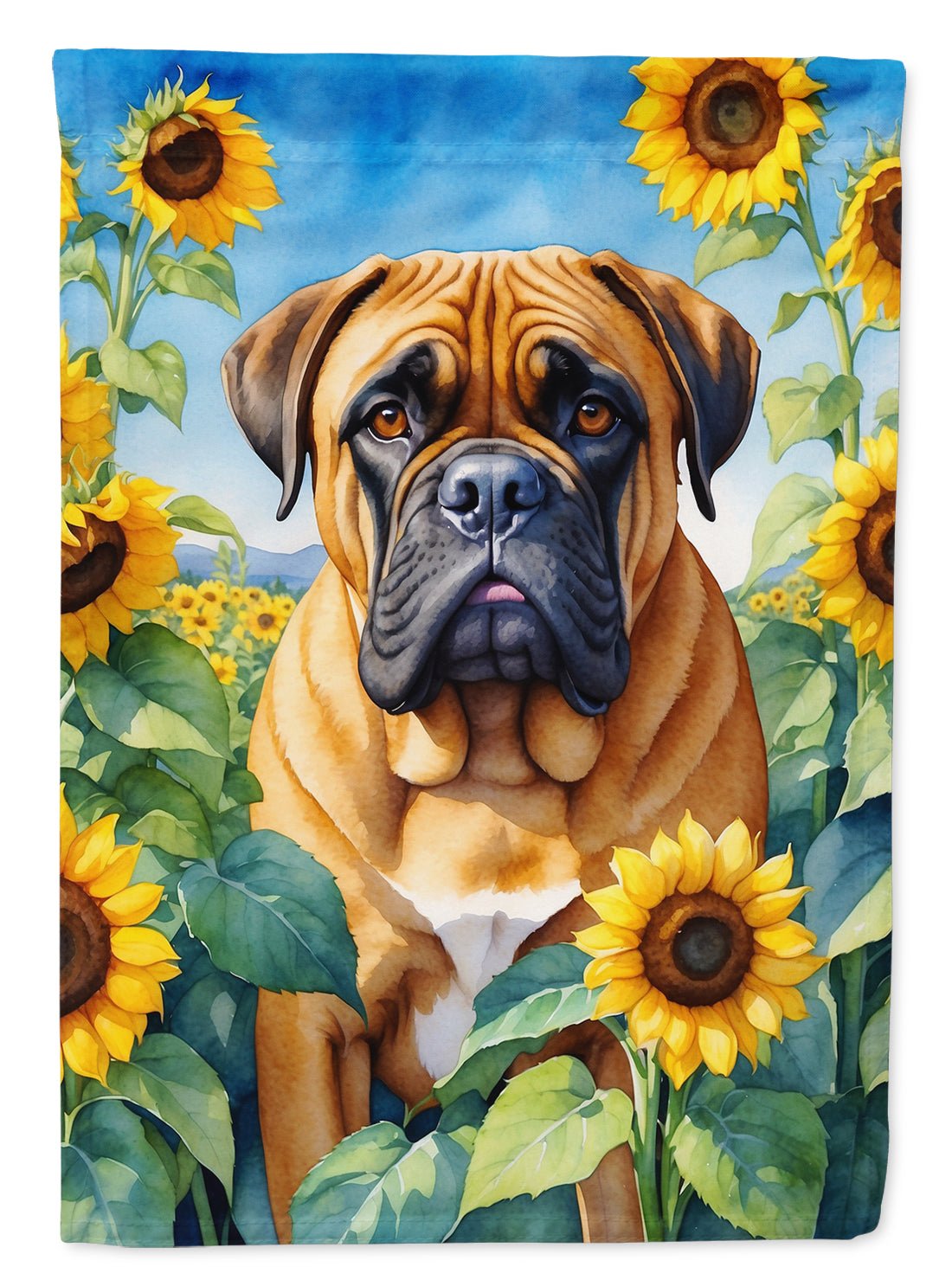 Buy this Bullmastiff in Sunflowers House Flag