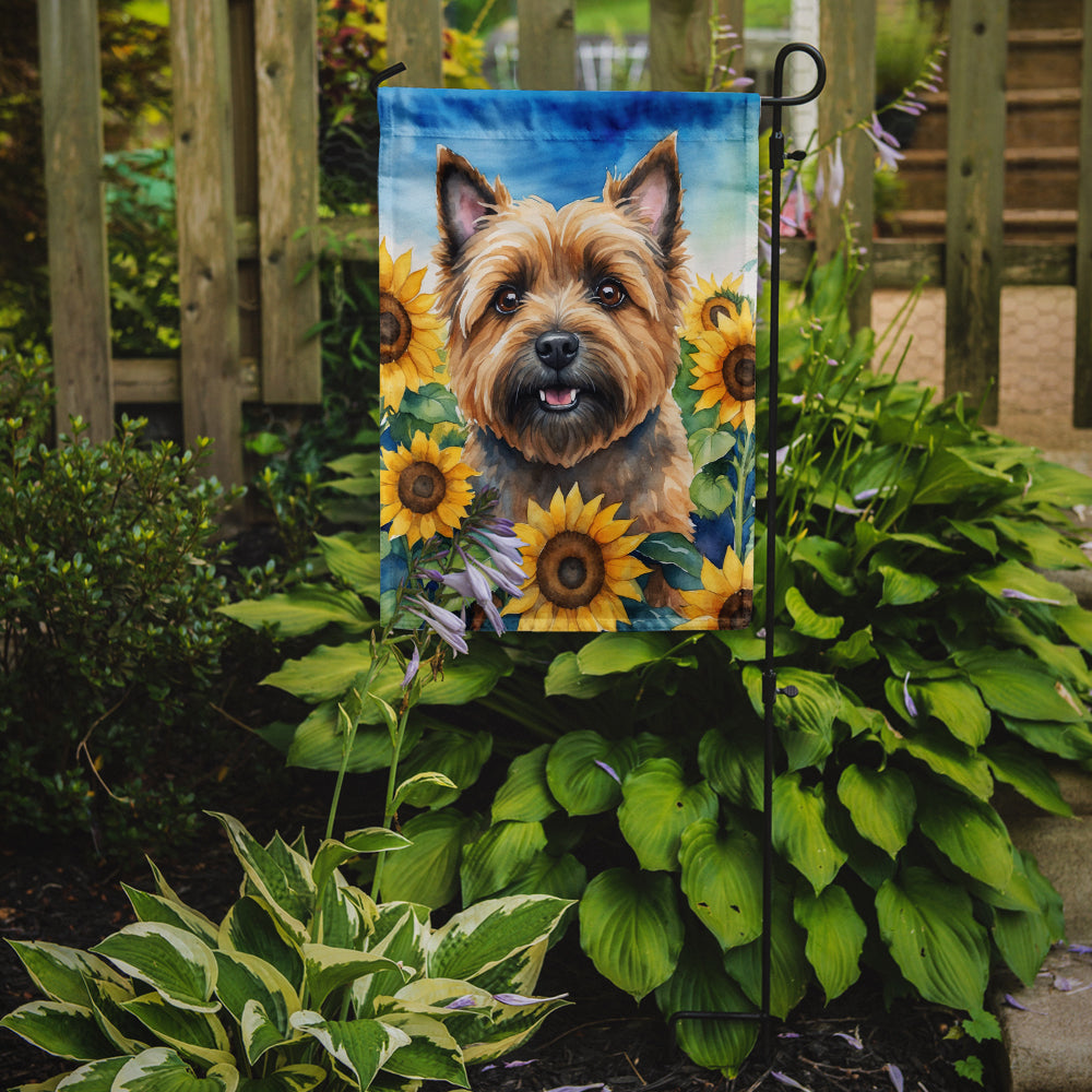 Cairn Terrier in Sunflowers Garden Flag