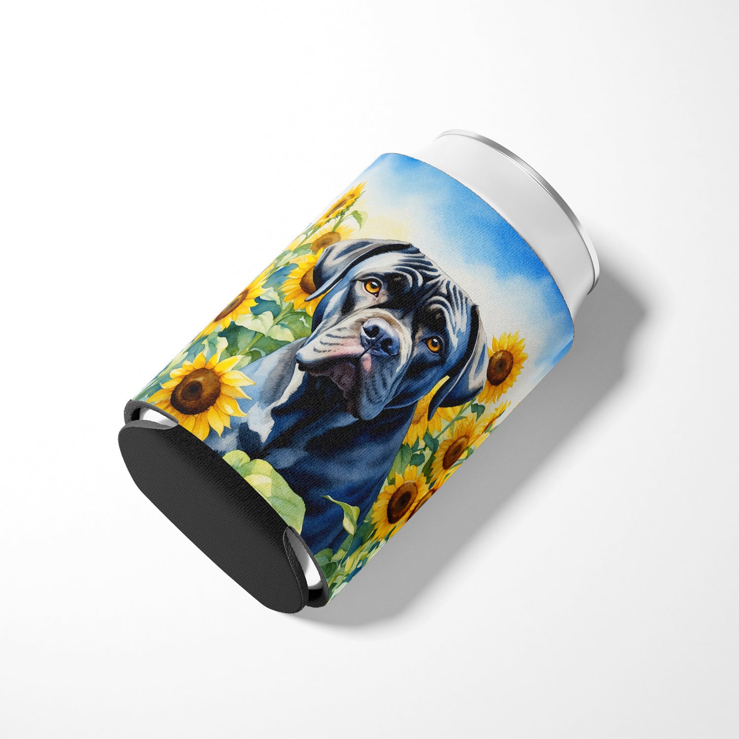 Cane Corso in Sunflowers Can or Bottle Hugger